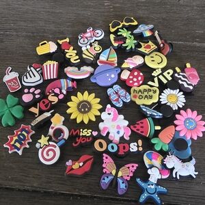 40 +  Pcs Mixed Pvc Shoe Charms Lot Different Charms Fit For Croc Clog